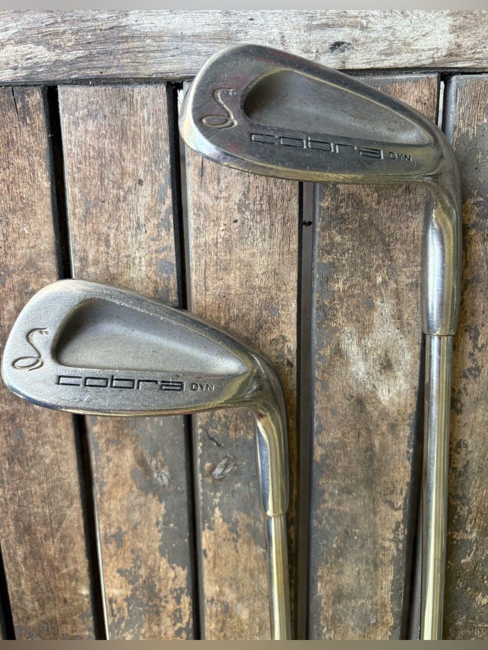 Vintage Cobra Brushed Nickel DYN Pitching Wedge + Sand Wedge